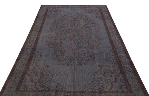 Atina Grey Vintage Wool Handmade Area Rug 5'3" x 8'10"