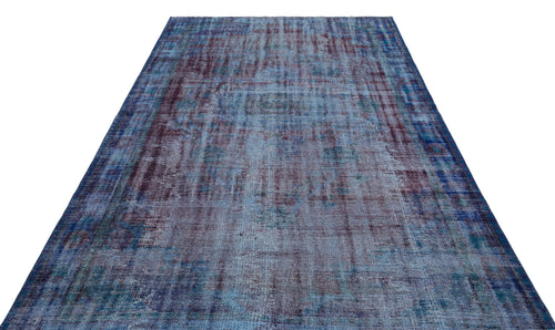Atina Blue Vintage Wool Handmade Area Rug 6'2" x 10'0"
