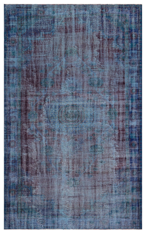 Atina Blue Vintage Wool Handmade Area Rug 6'2" x 10'0"