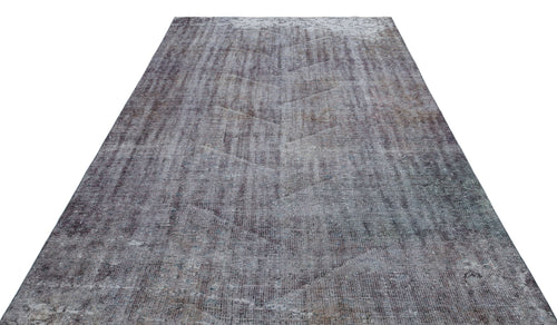 Atina Grey Vintage Wool Handmade Area Rug 6'2" x 9'7"