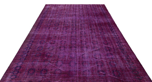 Atina Pink Vintage Wool Handmade Area Rug 6'6" x 9'5"