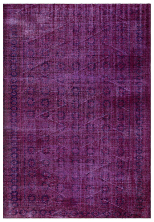 Atina Pink Vintage Wool Handmade Area Rug 6'6" x 9'5"