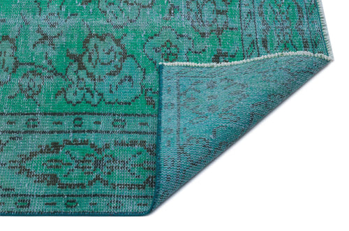Atina Turquoise Vintage Wool Handmade Area Rug 5'10" x 9'5"