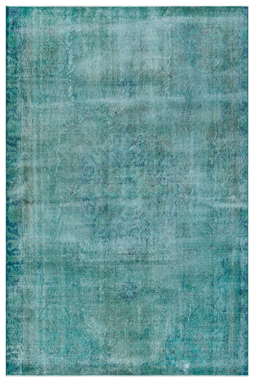 Atina Turquoise Vintage Wool Handmade Area Rug 6'0" x 9'0"
