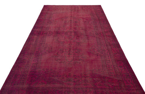 Atina Pink Vintage Wool Handmade Area Rug 5'5" x 8'9"