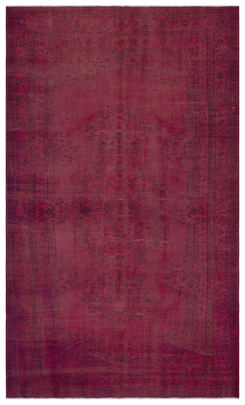 Atina Pink Vintage Wool Handmade Area Rug 5'5" x 8'9"