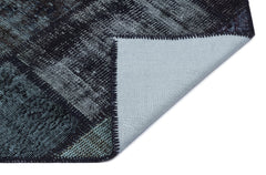 Iskece 31218 Black Patchwork Wool Handmade Area Rug 3'11" x 5'11"