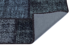 Iskece 31377 Black Patchwork Wool Handmade Area Rug 2'7" x 4'11"