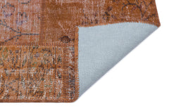 Iskece 31395 Brown Patchwork Wool Handmade Area Rug 2'7" x 4'11"