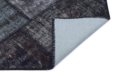 Iskece 31415 Black Patchwork Wool Handmade Area Rug 2'7" x 4'11"