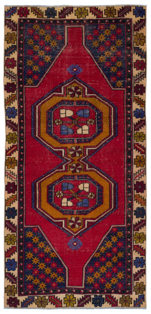 Kavala Red Classic Wool Handmade Area Rug 3'6" x 7'7"