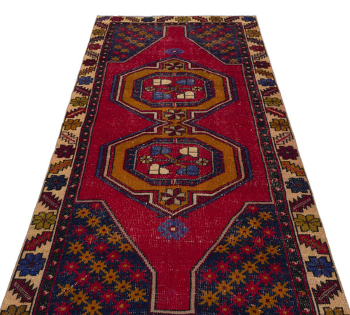 Kavala Red Classic Wool Handmade Area Rug 3'6" x 7'7"