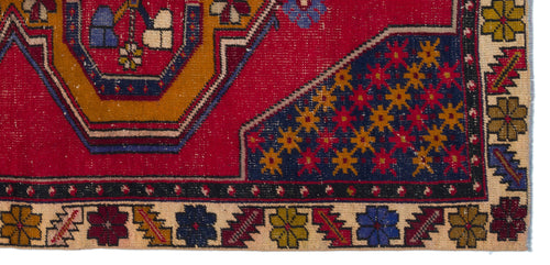 Kavala Red Classic Wool Handmade Area Rug 3'6" x 7'7"