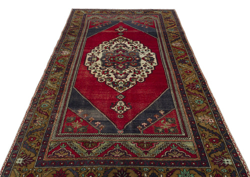 Kavala Red Classic Wool Handmade Area Rug 5'1" x 9'8"