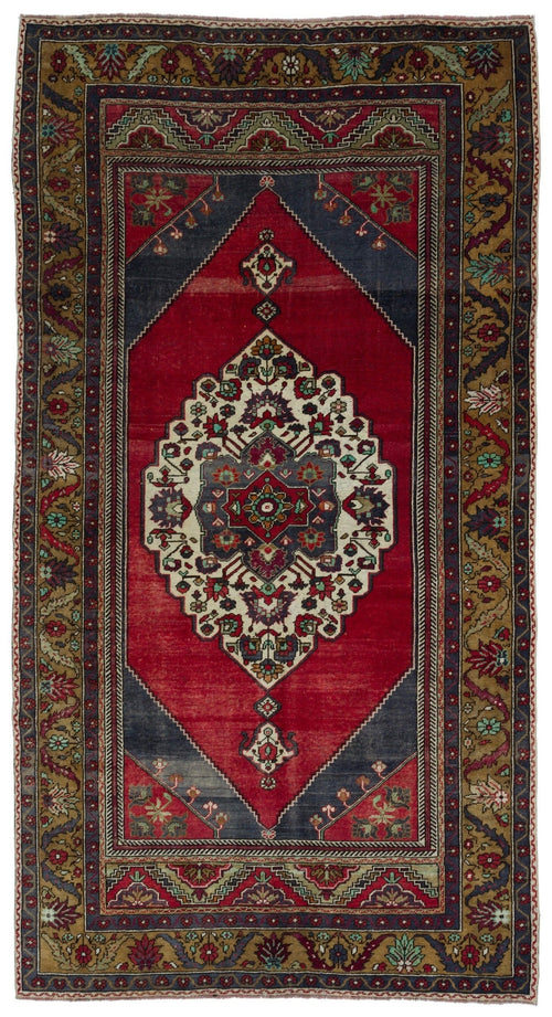 Kavala Red Classic Wool Handmade Area Rug 5'1" x 9'8"
