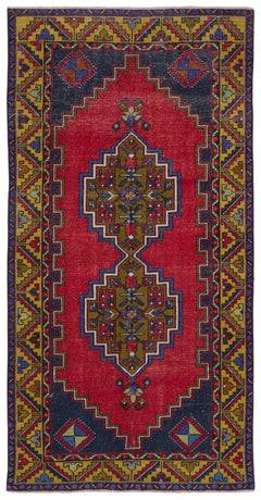Kavala Red Classic Wool Handmade Area Rug 3'8" x 7'3"
