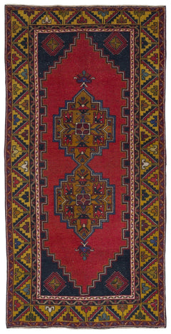 Kavala Red Classic Wool Handmade Area Rug 3'10" x 7'9"