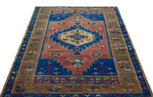 Kavala Brown Classic Wool Handmade Area Rug 4'4" x 5'9"