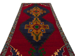 Kavala Red Classic Wool Handmade Area Rug 4'10" x 10'10"