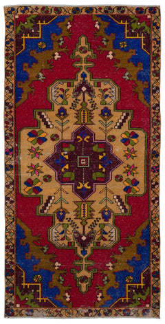 Kavala Red Classic Wool Handmade Area Rug 3'10" x 7'10"