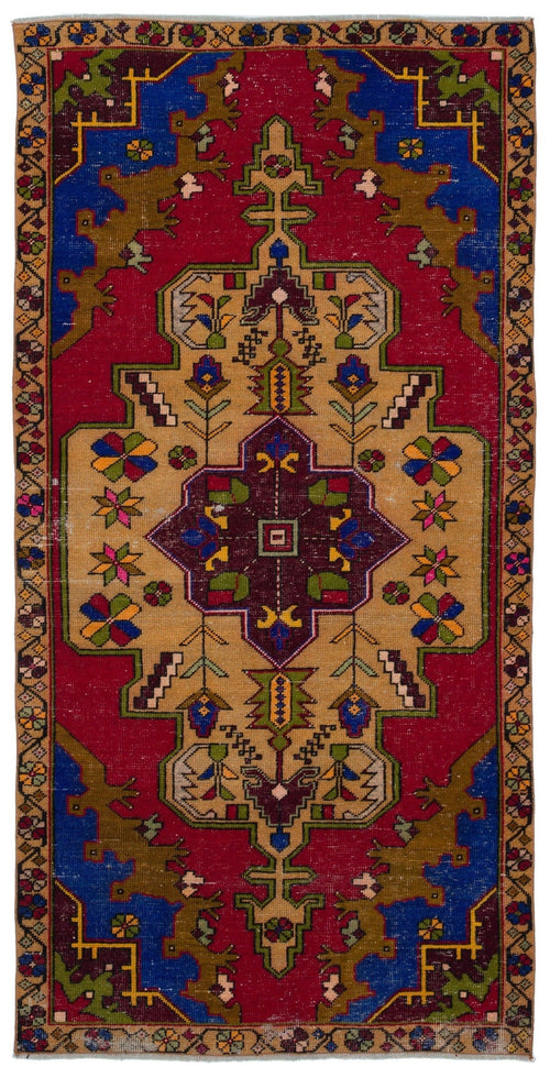 Kavala Red Classic Wool Handmade Area Rug 3'10" x 7'10"