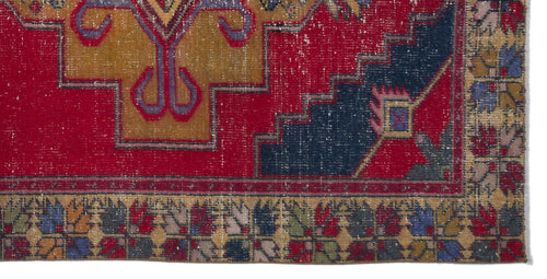 Kavala Red Classic Wool Handmade Area Rug 4'1" x 8'2"