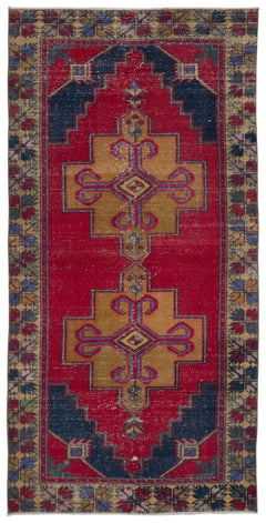 Kavala Red Classic Wool Handmade Area Rug 4'1" x 8'2"