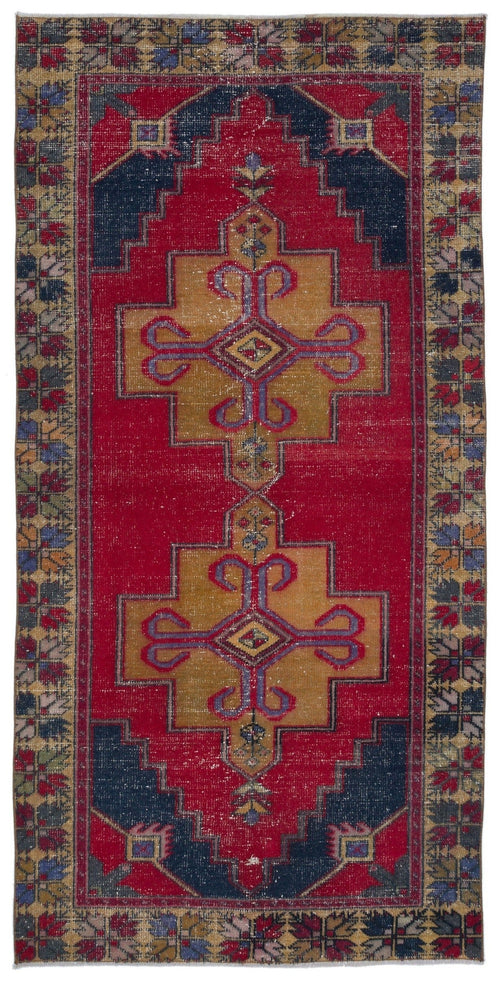 Kavala Red Classic Wool Handmade Area Rug 4'1" x 8'2"