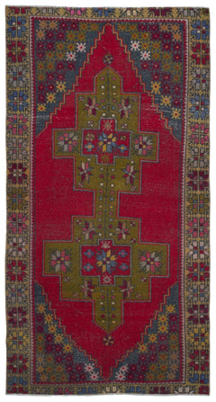Kavala Red Classic Wool Handmade Area Rug 4'1" x 7'10"