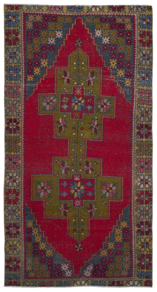 Kavala Red Classic Wool Handmade Area Rug 4'1" x 7'10"