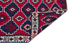 Kavala Red Classic Wool Handmade Area Rug 4'3" x 6'11"