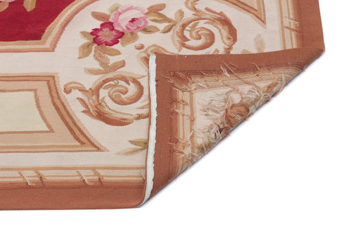 Kavala Red Classic Wool Handmade Area Rug 5'0" x 8'1"