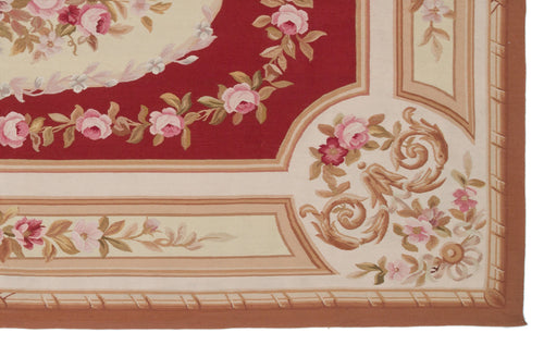 Kavala Red Classic Wool Handmade Area Rug 5'0" x 8'1"