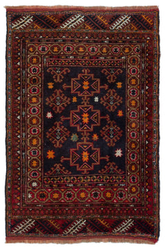 Kavala Red Classic Wool Handmade Area Rug 2'9" x 4'2"