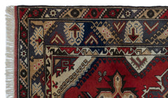 Kavala Red Classic Wool Handmade Area Rug 3'11" x 6'7"