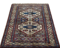 Kavala Brown Classic Wool Handmade Area Rug 3'4" x 4'9"