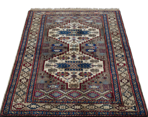 Kavala Brown Classic Wool Handmade Area Rug 3'4" x 4'9"