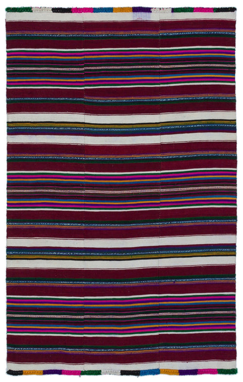 Kavala Purple Classic Wool Handmade Area Rug 4'1" x 6'5"