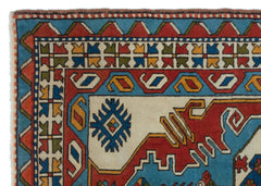 Kavala Red Classic Wool Handmade Area Rug 4'2" x 5'9"