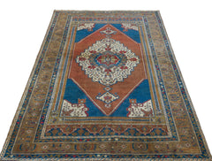 Kavala Brown Classic Wool Handmade Area Rug 4'3" x 6'11"