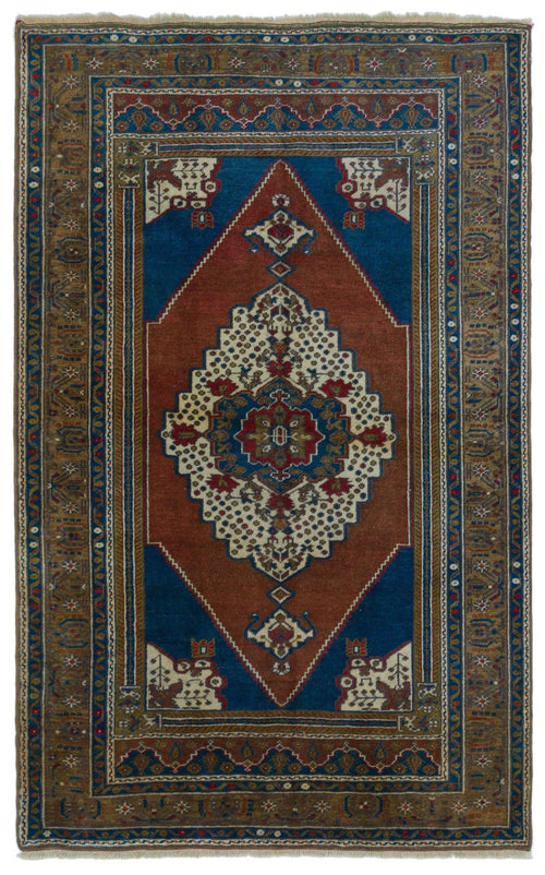 Kavala Brown Classic Wool Handmade Area Rug 4'3" x 6'11"