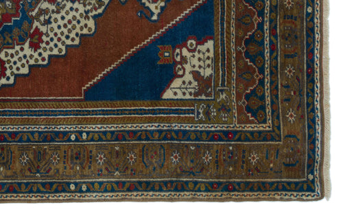 Kavala Brown Classic Wool Handmade Area Rug 4'3" x 6'11"