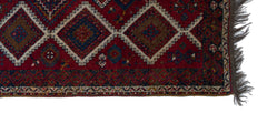Kavala Red Classic Wool Handmade Area Rug 4'9" x 10'4"