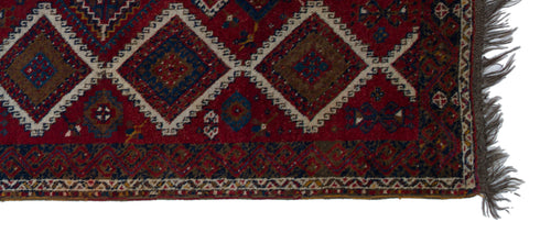 Kavala Red Classic Wool Handmade Area Rug 4'9" x 10'4"