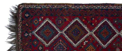 Kavala Red Classic Wool Handmade Area Rug 4'9" x 10'4"