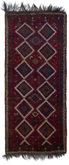 Kavala Red Classic Wool Handmade Area Rug 4'9" x 10'4"