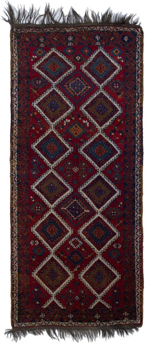 Kavala Red Classic Wool Handmade Area Rug 4'9" x 10'4"