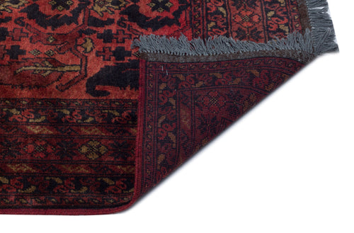 Kavala Red Classic Wool Handmade Area Rug 4'11" x 6'7"