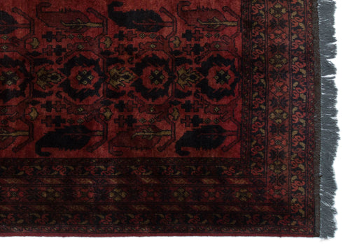 Kavala Red Classic Wool Handmade Area Rug 4'11" x 6'7"
