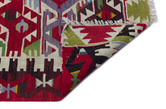 Kavala Red Classic Wool Handmade Area Rug 4'11" x 10'2"